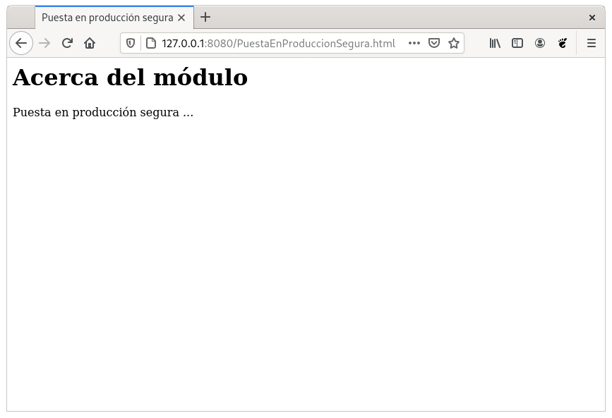 Página estática. Ejemplo